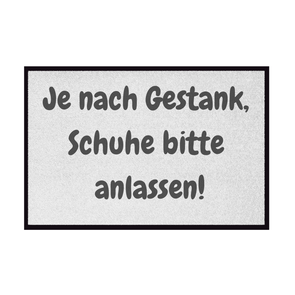 Schuhe anlassen. Sicherheitshalber.