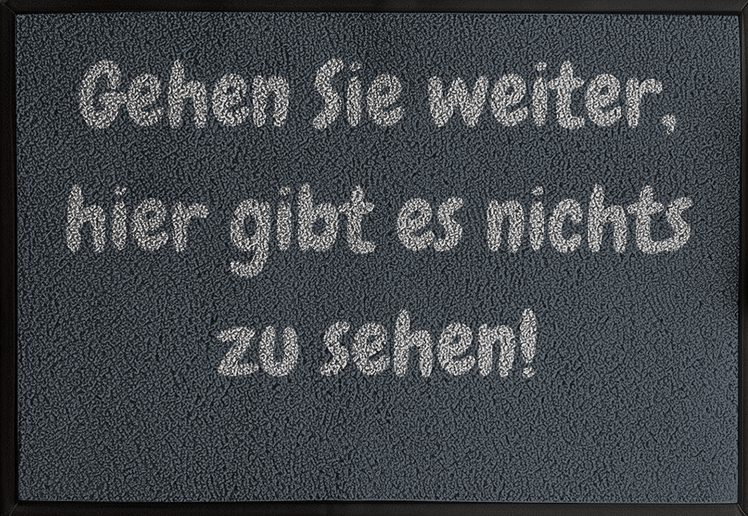 Gehen Sie weiter – wirklich nichts los